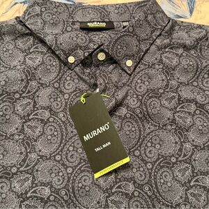 Murano Black Paisley Men’s 2 XT Casual Shirt‎ NEW